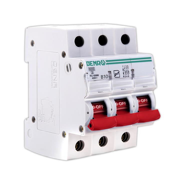 فیوز مینیاتوری سه پل 10 آمپر دنا الکتریک ایرانیان مدل B10-6KA-3P